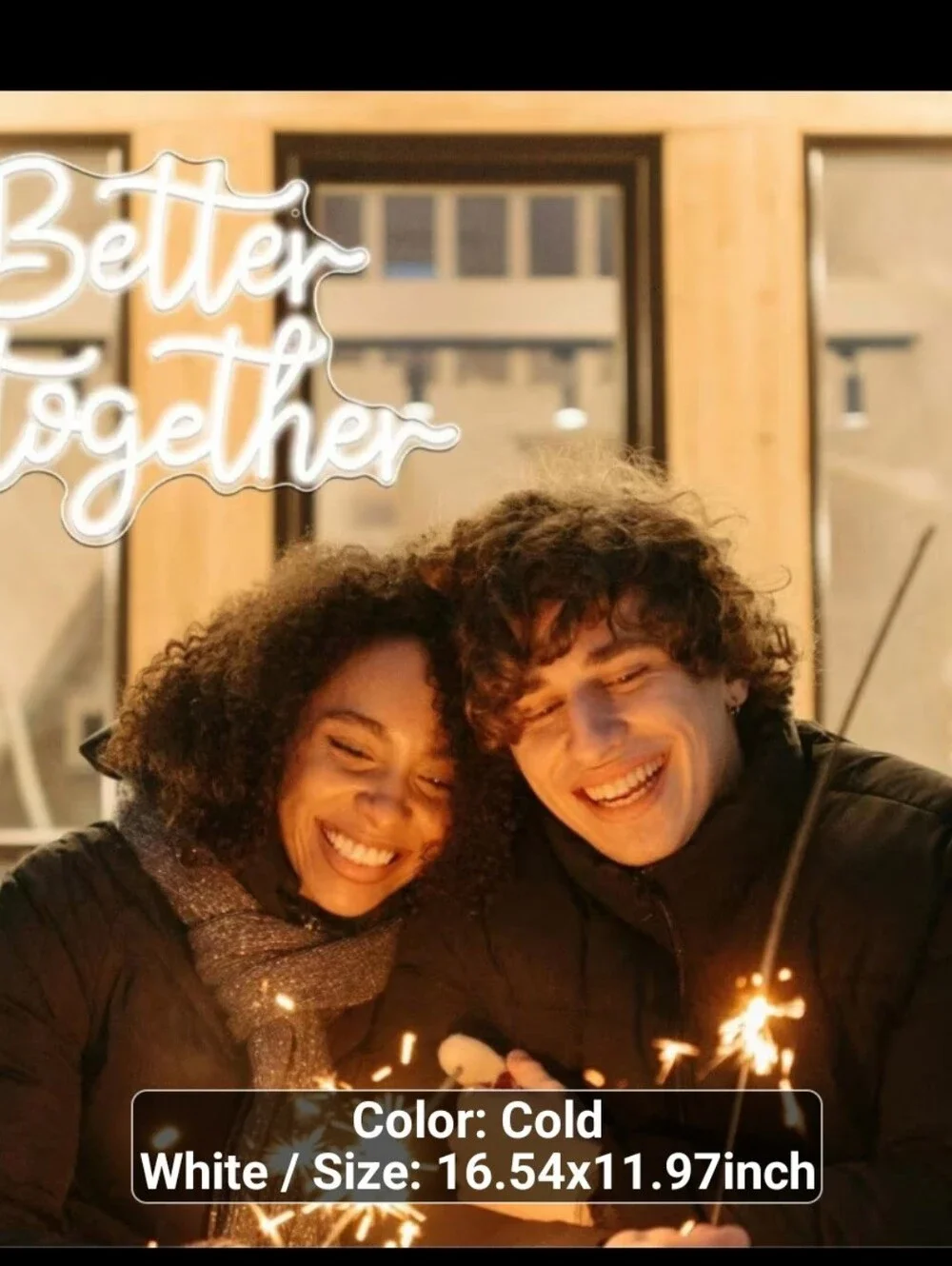NEW BETTER TOGETHER LED WEDDING SIGN ELECTICAL 12 X 17